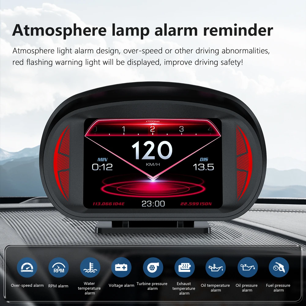 For Lamborghini Essenza SCV12 Invencible Sián Asterion Aventador Car OBD2 USB GPS HUD Head Up Display Windscreen Projector