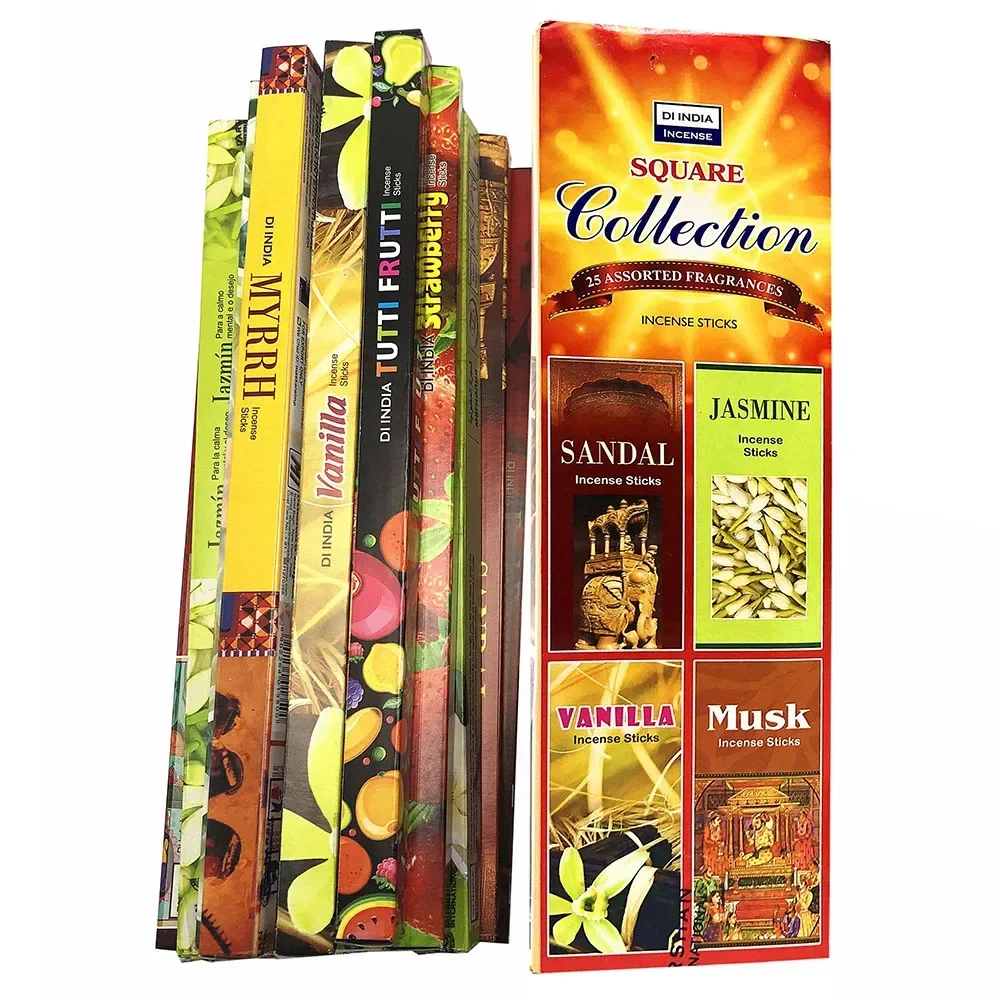 12boxes/25boxes Mixed Incense Stick India Incense Purifying Air Fragrance Home Meditation Yoga Room