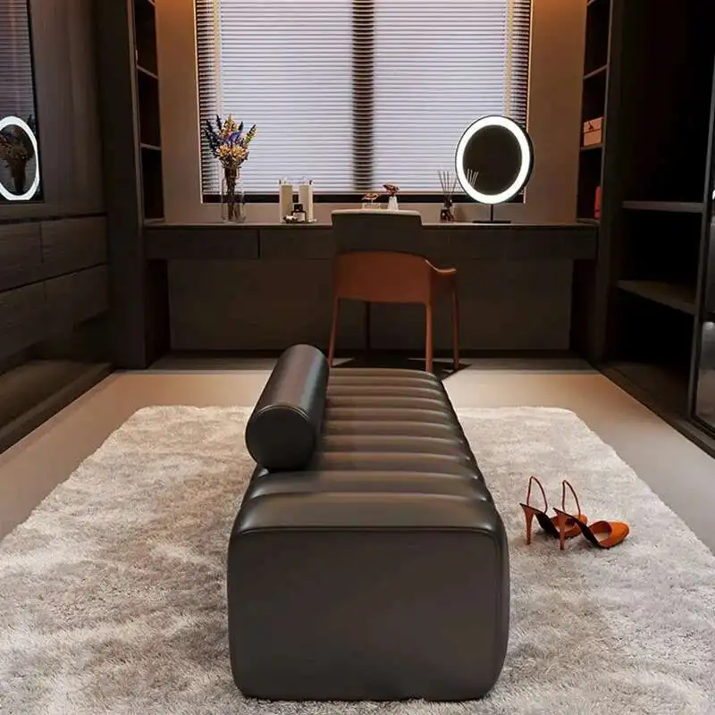

Luxury Black Stool Vanity Chair Living Room Bedroom Kitchen Stool Home High Portable Folding Stool Furniture Decoration