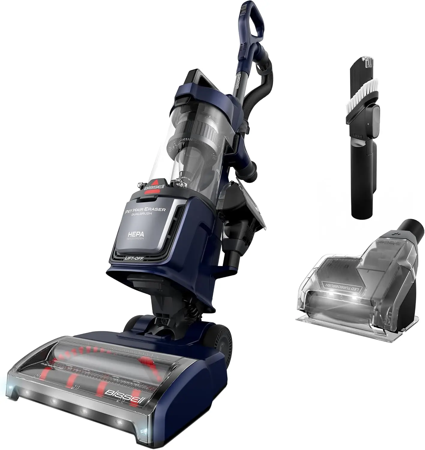 

Pet Hair Eraser DualBrush Upright Vacuum with Two Brush Rolls, DualBrush Self-Cleaning Technology, HEPA Sealed Allergen System,