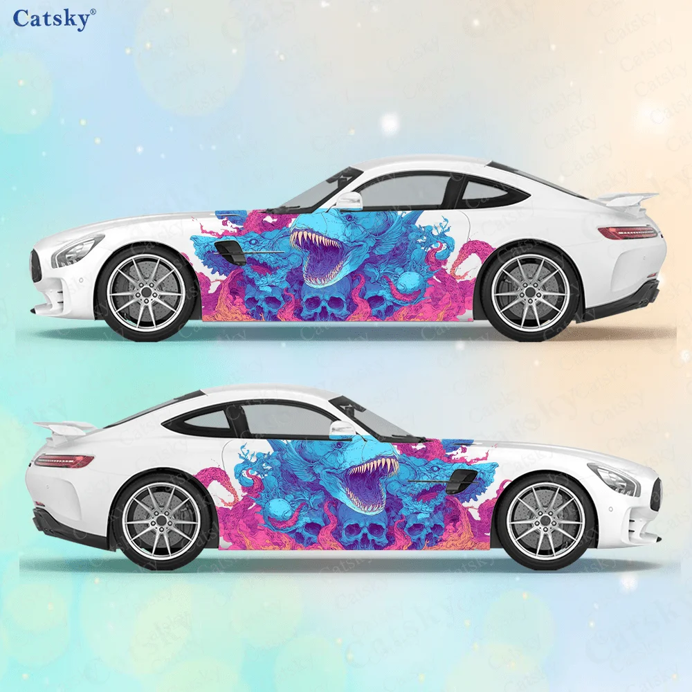 

Украшение боковой наклейки автомобиля с черепом осьминога, водонепроницаемая устойчивая к царапинам наклейка из ПВХ, защита автомобиля, автоаксессуары в подарок