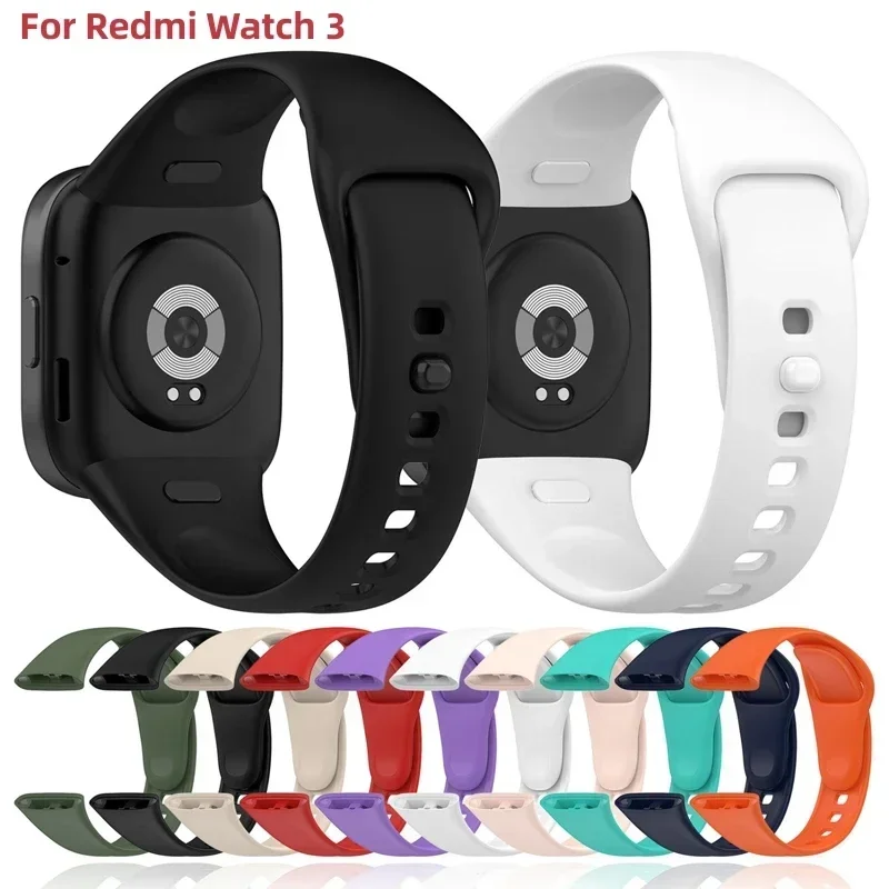 Sport Strap For Redmi Watch 3 Silicone Bracelet For Xiaomi Redmi Watch 3 Lite youth active SmartWatch Replacement Correa