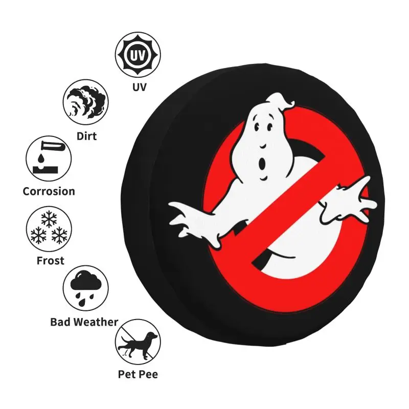 Custom Ghostbusters Spare Tire Cover for Jeep Hummer Supernatural Ghost Movie SUV RV 4x4 Car Wheel Protectors Accessories