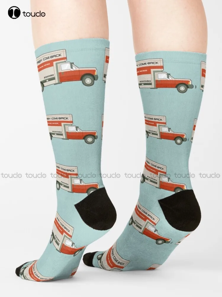 70S U-Haul Truck Socks Fun Socks For Men 360° Digital Print Unisex Adult Teen Youth Socks Personalized Custom Gift Funny Sock