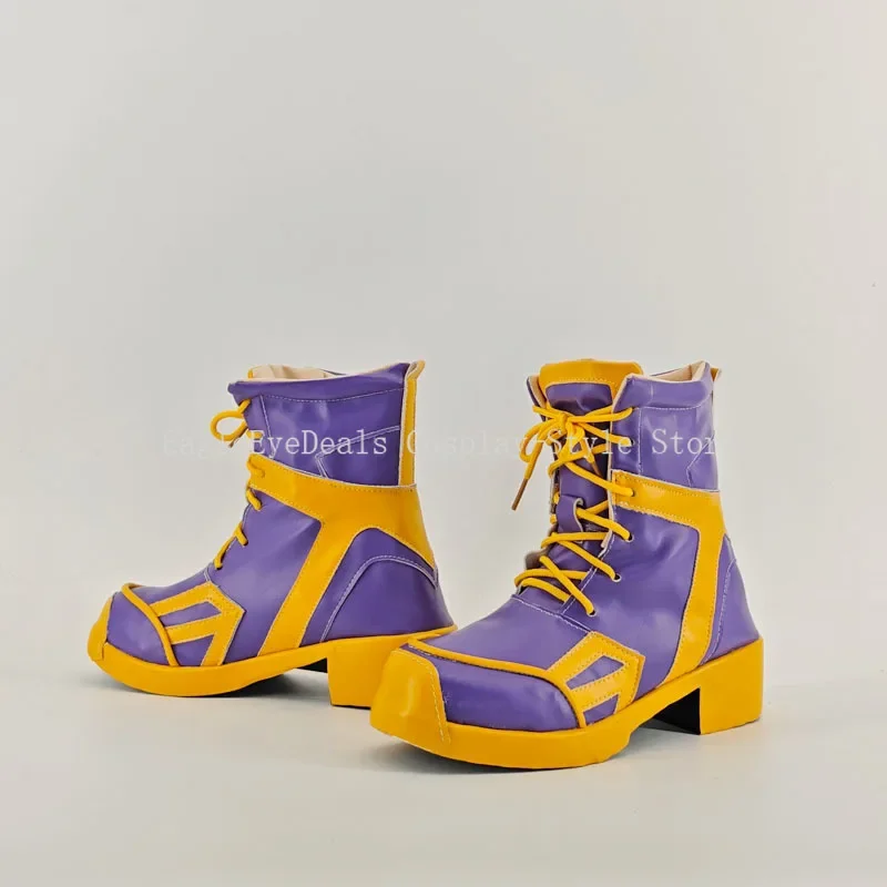 Kid AD KPop Demon Hunters Zoey Cosplay Costume Shoes Handmade Faux Leather Boots Anime Carnival Party Halloween Boots Prop Shoes