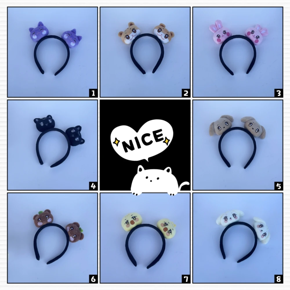 Kpop ATEEZ Aniteez lindo diadema de dibujos animados animales Hairwear Hongjoong Yeosang Seonghwa San Mingi accesorios de soporte regalo para seguidores