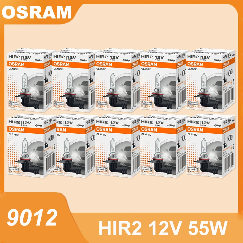 OSRAM ORIGINAL HIR2 12V 55W PX22d 9012 CLASSIC 3200K Halogen headlamp car light bulb auto light standard high beam and low beam