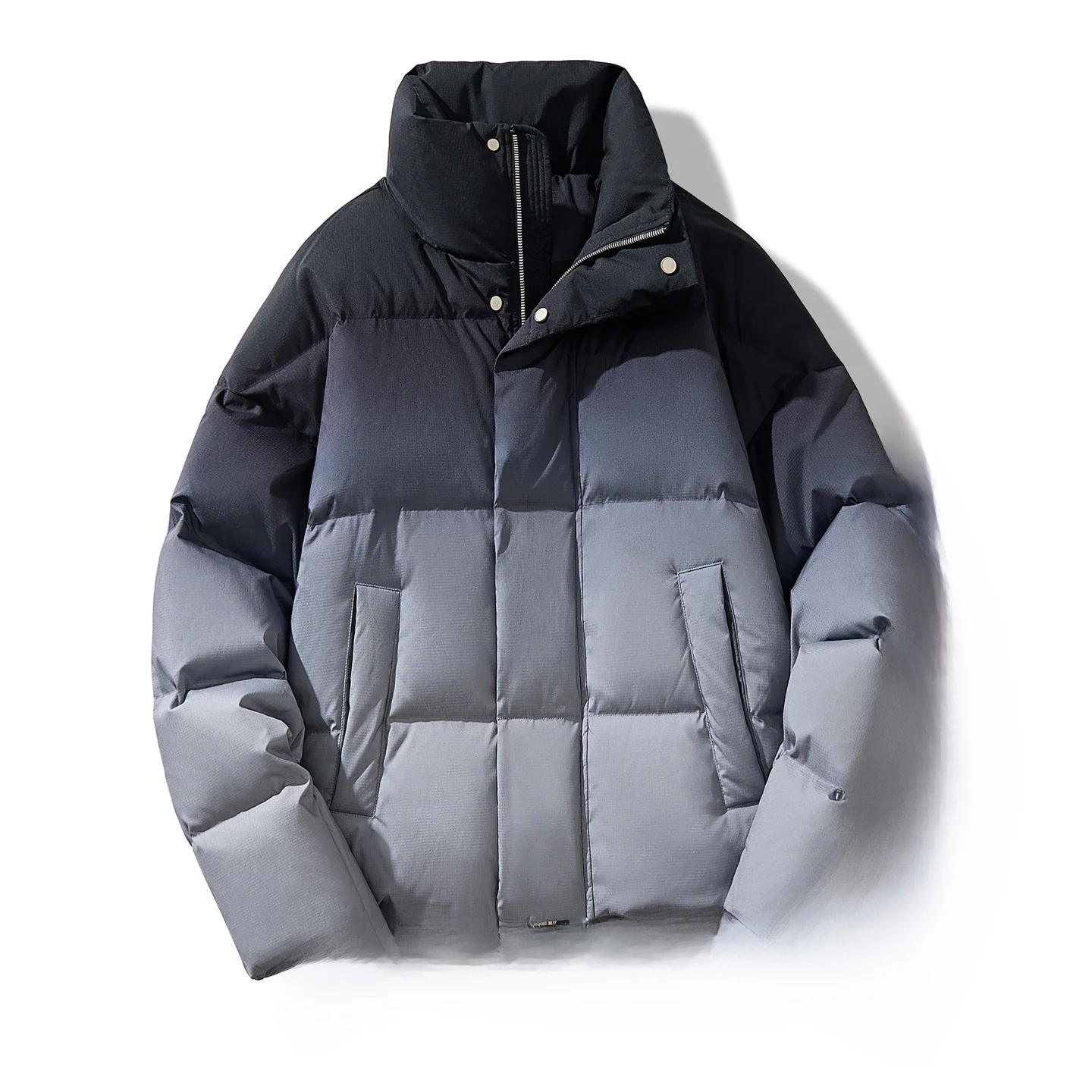 

Men's Winter Thickened down Jacket High Fill Power Loose Warm Windproof Stand Collar Duck Feather Padded Coat Casual Style