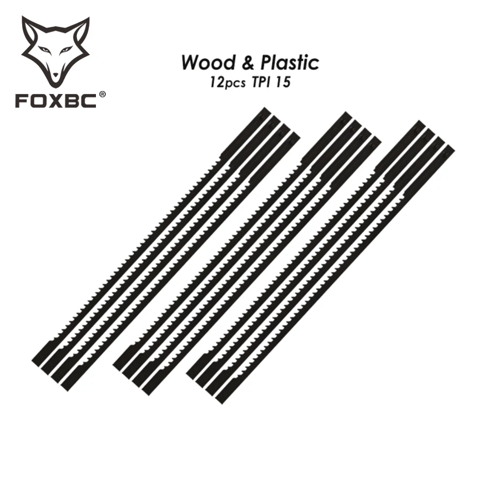 FOXBC 105 mm 4-Inch Scroll Saw Blade Pin End for Dremel Moto-Saw MS20 MS20-01 MS51-01 MS52-01 MS53-01 15/18/24 TPI 48 Pack