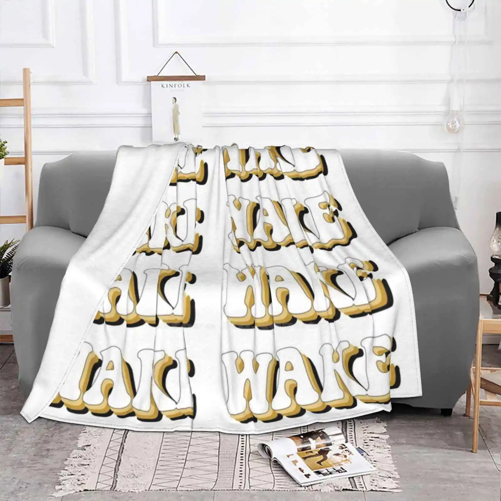 Wake Forest Groovy Shaggy Throw Soft Warm Blanket Sofa/Bed/Travel Love Gifts Wake Cool Funky Forest Winston Salem Wfu Demon