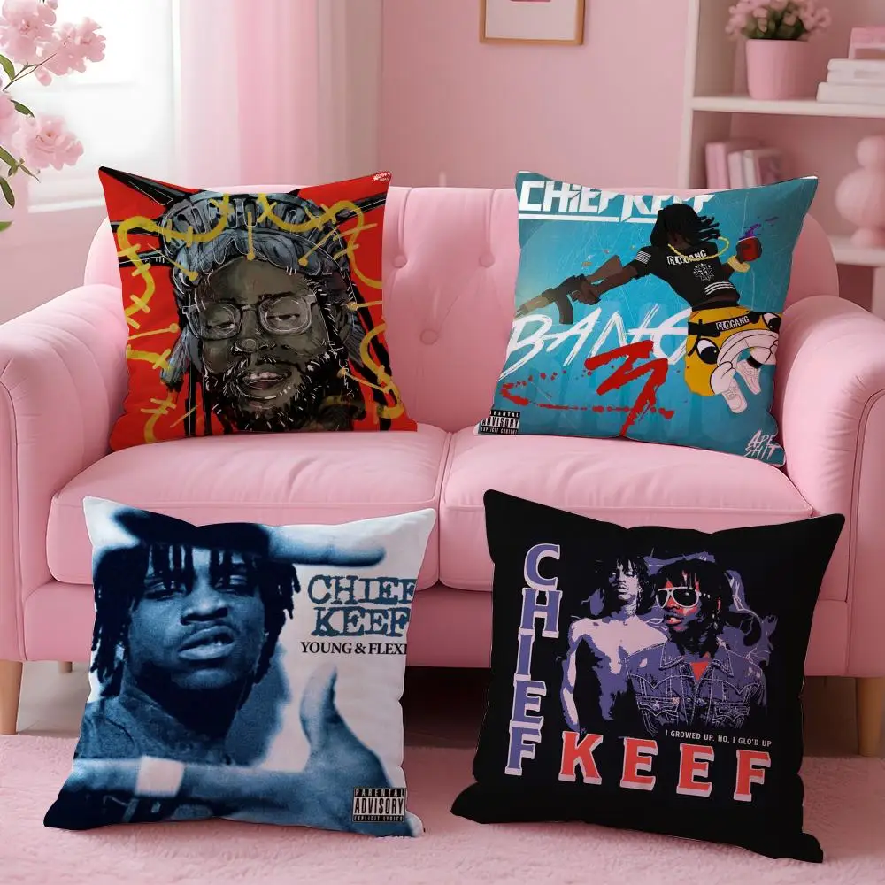 music Chief Keef Cushion Cover Soft Washable Pillowcase Cushion Cover for Sofa Bed Car Travel Office Home Decor