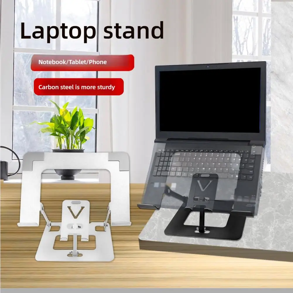 

Foldable Metal Tablet Desktop Holder Adjustable Hollowed Out Heat Dissipation Universal Monitor Stand For Ipad Phone Y1Q6