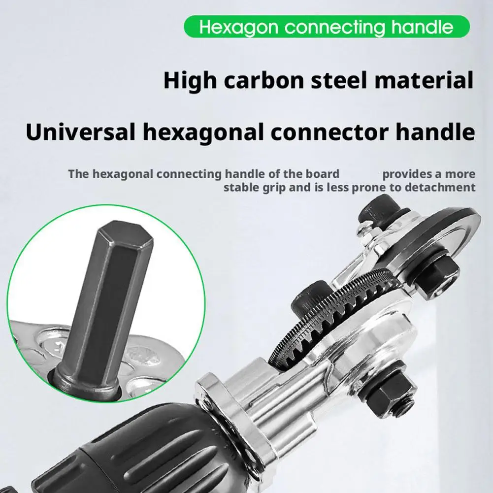 Professional Sheet Metal Shear for Corrugated Roofing & Galvanized Steel, Electric Drill Attachment Metal Cutter, Power Tool DIY