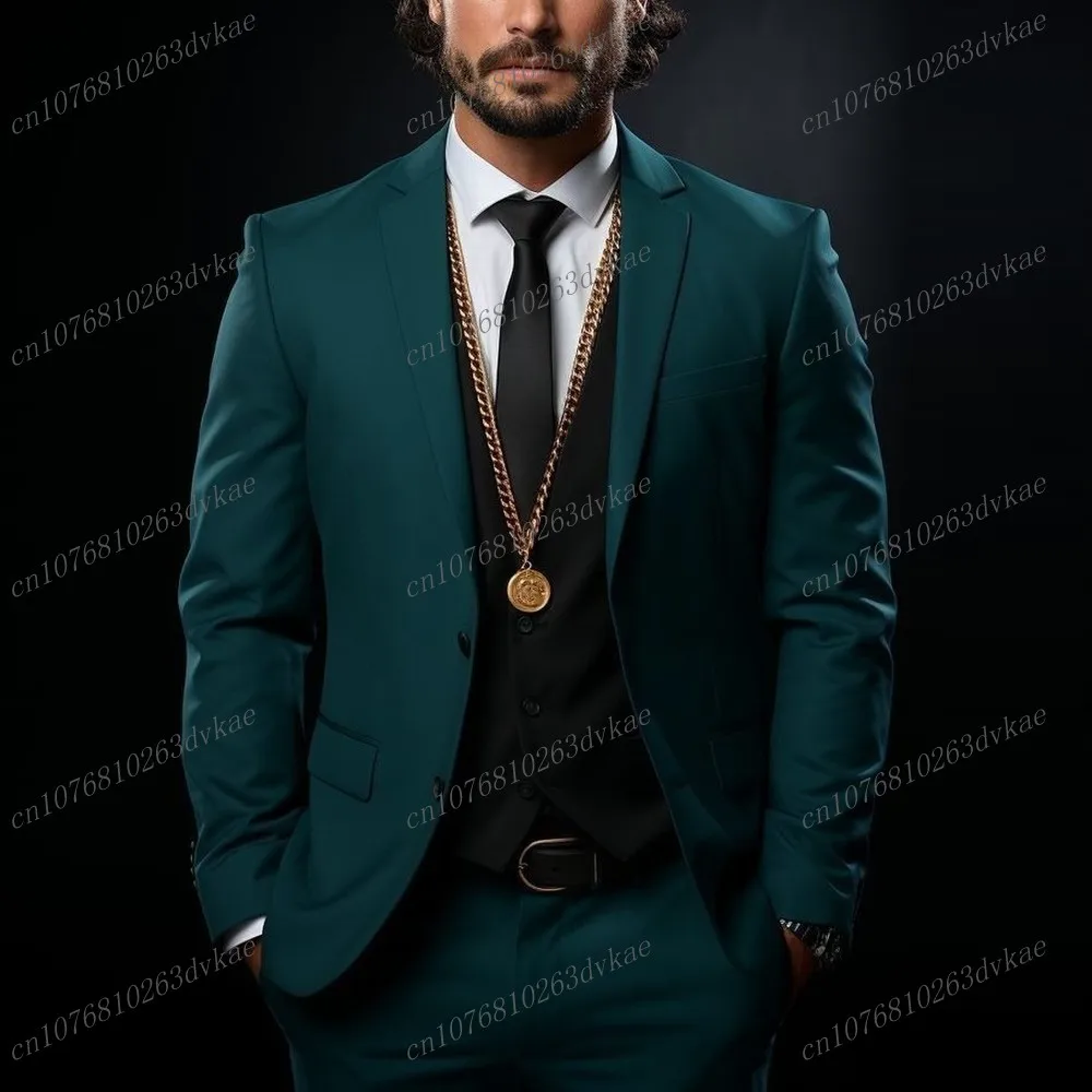 

Новый мужской костюм цвета нефритовый зеленый для жениха, шафера, на свадьбу, выпускной, деловой, официальный, смокинг, комплект из 3 предметов: пиджак, жилет, брюки