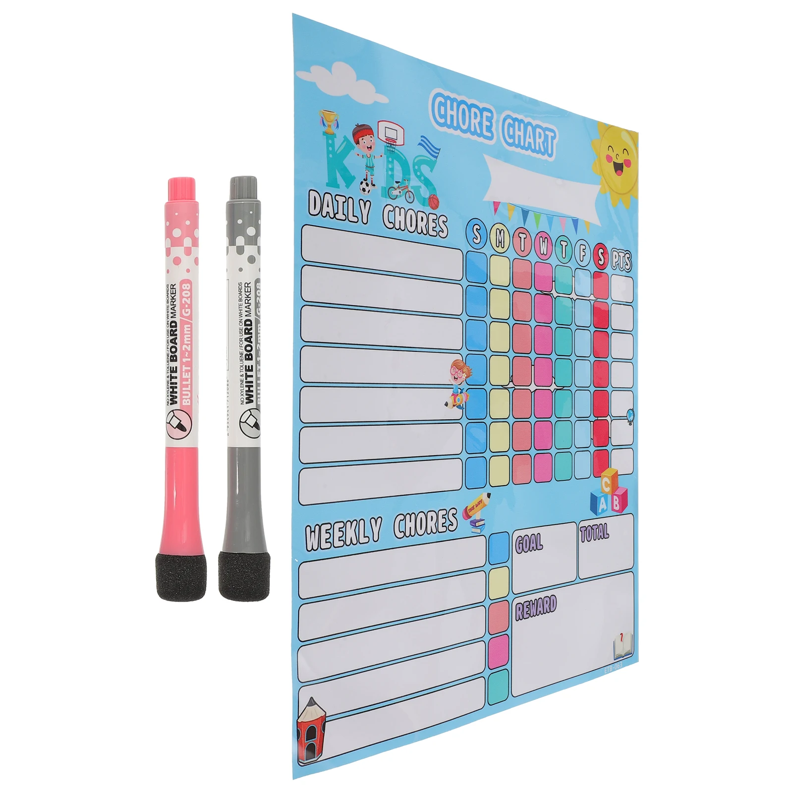 

Magnetic Reward Chart Kids Soft Rubber Chore Tracker Behavior Schedule Educational Tool Household