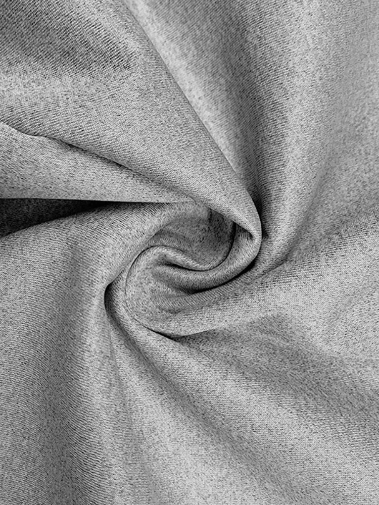 Freeacy Solid Gray Women's Casual Dress High Neck Short Sleeves Split-joint H-line Loose Fit Maxi Dresses Summer Stylish Outfits