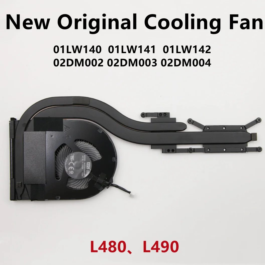 New Original For Laptop Lenovo Thinkpad L480 L490 CPU Cooling Fan Heatsink Cooler Radiator SWG FRU PN:01LW140/1/2 02DM002/3/4