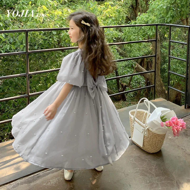 

Girls' Dress Summer Children's Princess Dress Summer Western Style Summer Girls 2025 New Dress Lace