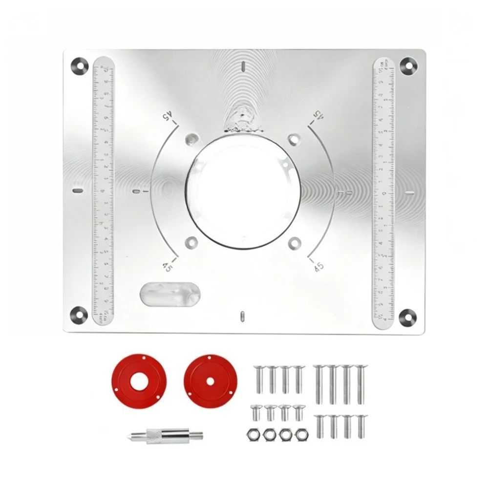 Router Table Insert Plate Kit For Woodworking Router Table Mounting Plate Slotting Trimming Chamfering Table Router Plate