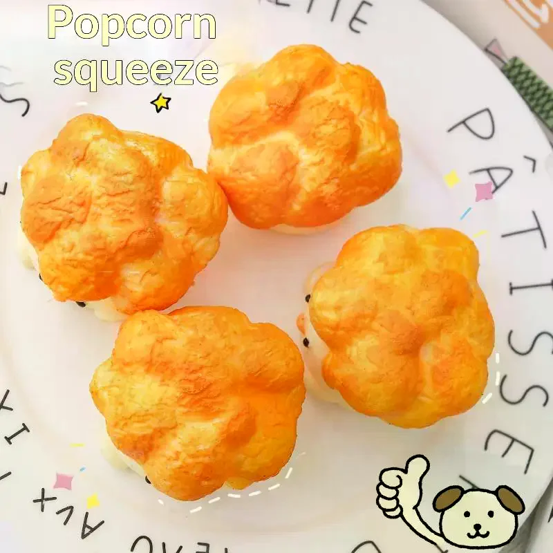 Popcorn Chicken Squeeze Toy Soft Slow Rising Portable Fidget Toy for Kids Adults Travel Stress Relief Small Gifts