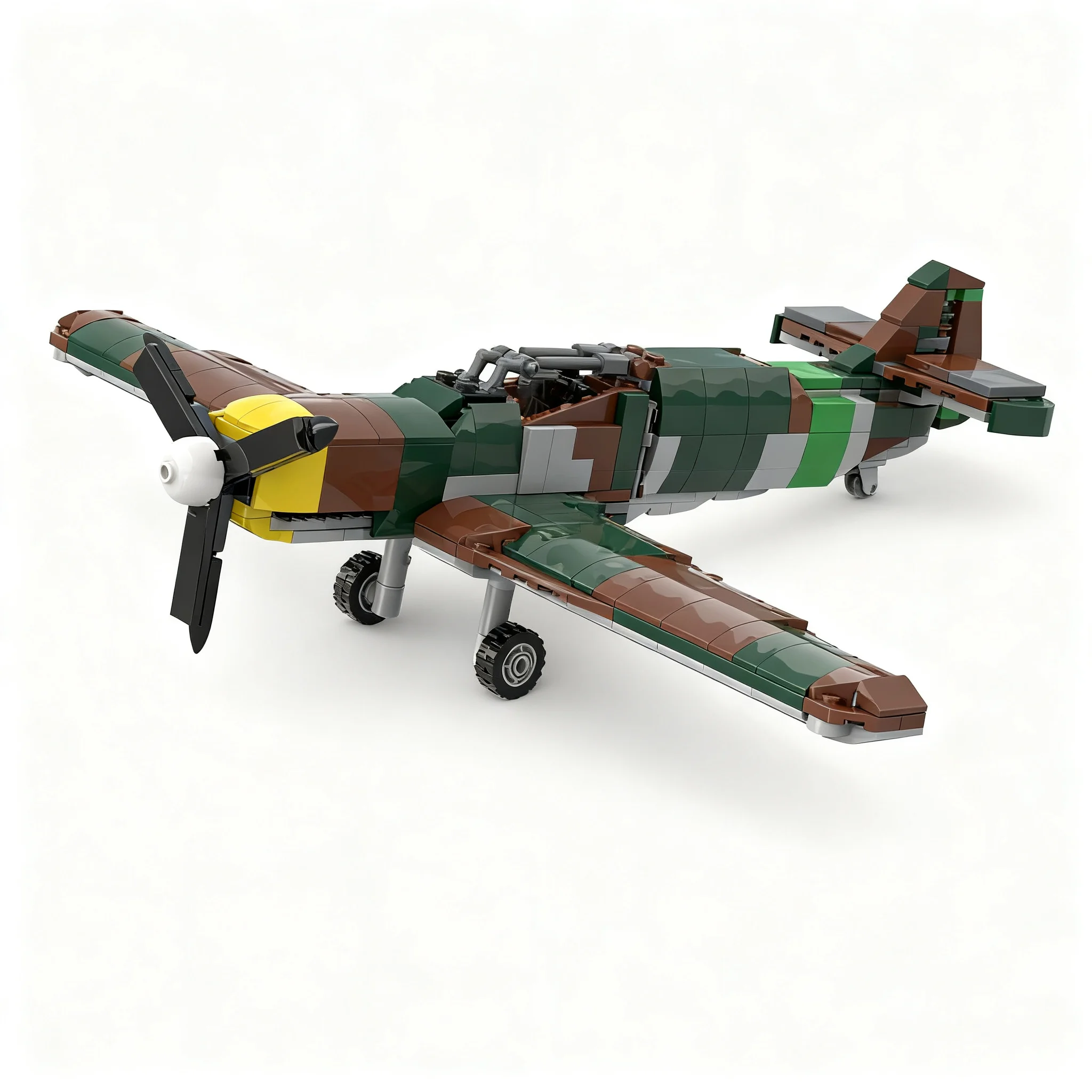 463pcs MOC Messerschmitt Bf-109 K4 - WW2 German Fighter Creator Creator Expert Model Building Blocks Christmas Gift Toys 3D DIY
