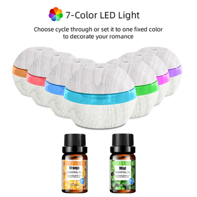 

Увлажнитель для ароматерапии 3-в-1 с 7-цветным светодиодным ночником, прохладным туманом на 300 мл, сенсорным управлением, ультра тихий для спальни, спа, офиса