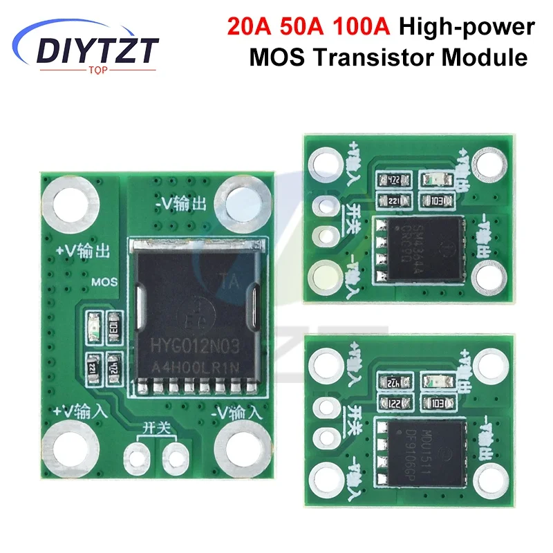 1/3PCS 20A 50A 100A High Power MOS Trigger Switch Driver Field Effect Tube PWM Regulation Electronic Switch Control 5-26V