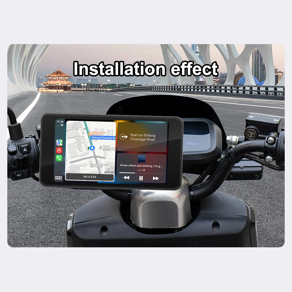 

Мотоциклетный MP5-плеер, беспроводной, подходит для Carplay/Android Auto, 4,7-дюймовый экран 5,0, Bluetooth, музыкальный водонепроницаемый навигационный плеер