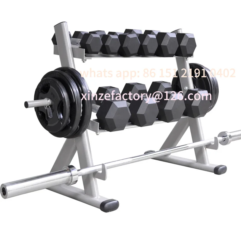 

Double layer dumbbell rack hexagonal round fixed rack