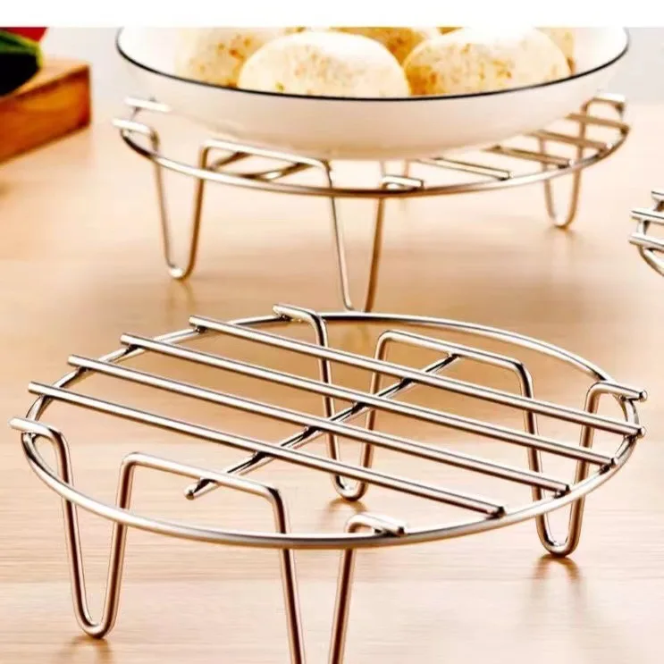 

1PC Stainless Steel Cookware Steamer Rack Cooking Baking Pot Stand Airfryer Grill Food Accessories Kitchen Steaming Racks