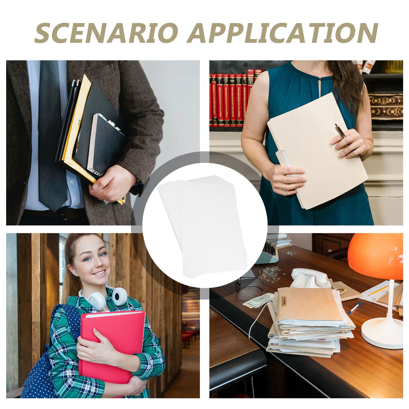 Business Document Covers Black Texture High Paper Binding for Presentations