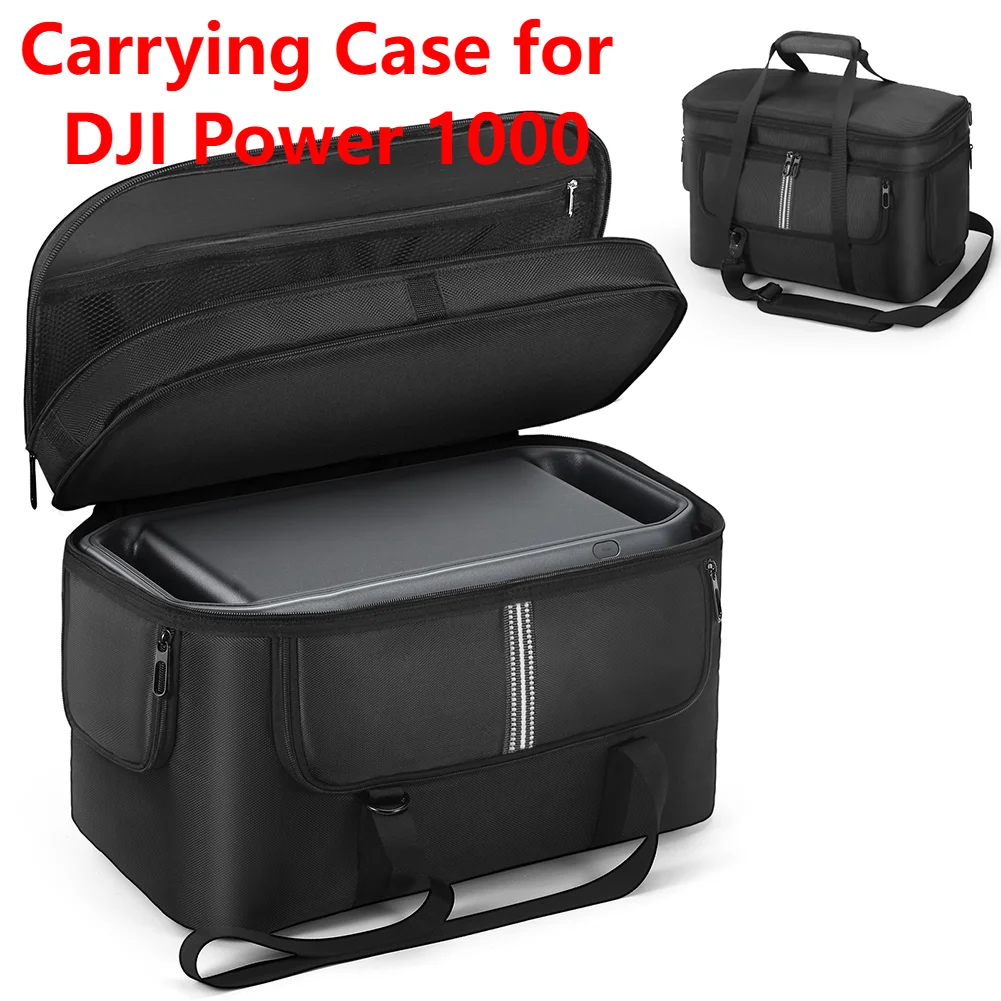 Portable Carrying Box for DJI Power 1000 Power Station Bag Travel Carrying Bag Dustproof Anti-drop with Shoulder Strap & Handle