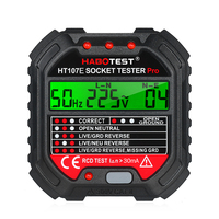 230V 110V UK US EU Power Outlet Plug Safety Check Automatic Electric Circuit Polarity Voltage RCD Socket Tester HT107B