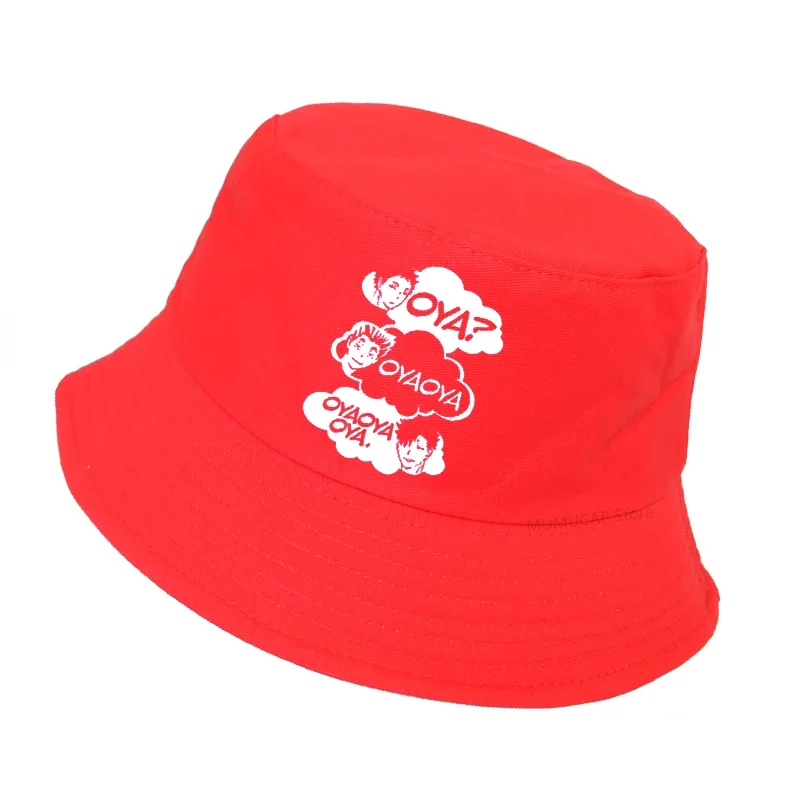 Oya Oya Oya Haikyuu قبعة Kuroo أنيمي Harajuku موضة الهيب هوب صياد القبعات للجنسين الصيف بوب بنما غطاء دلو #3