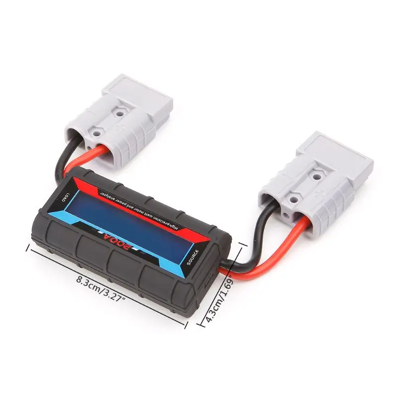 High Precision 200A Digital Watt Meter and Power Analyzer with Backlight for Anderson Plugs for RC Drone Motor Components