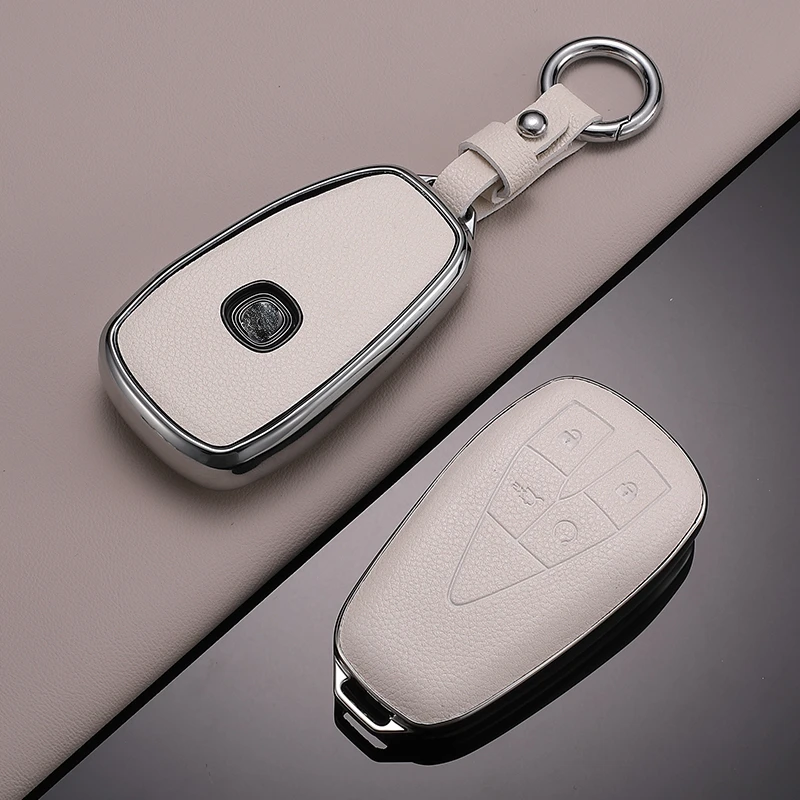 

Suitable For Chang An CS35plus CS55plus 2020-2023 Three Four 4 Buttons TPU Ivory Car Remote Key Case Cover