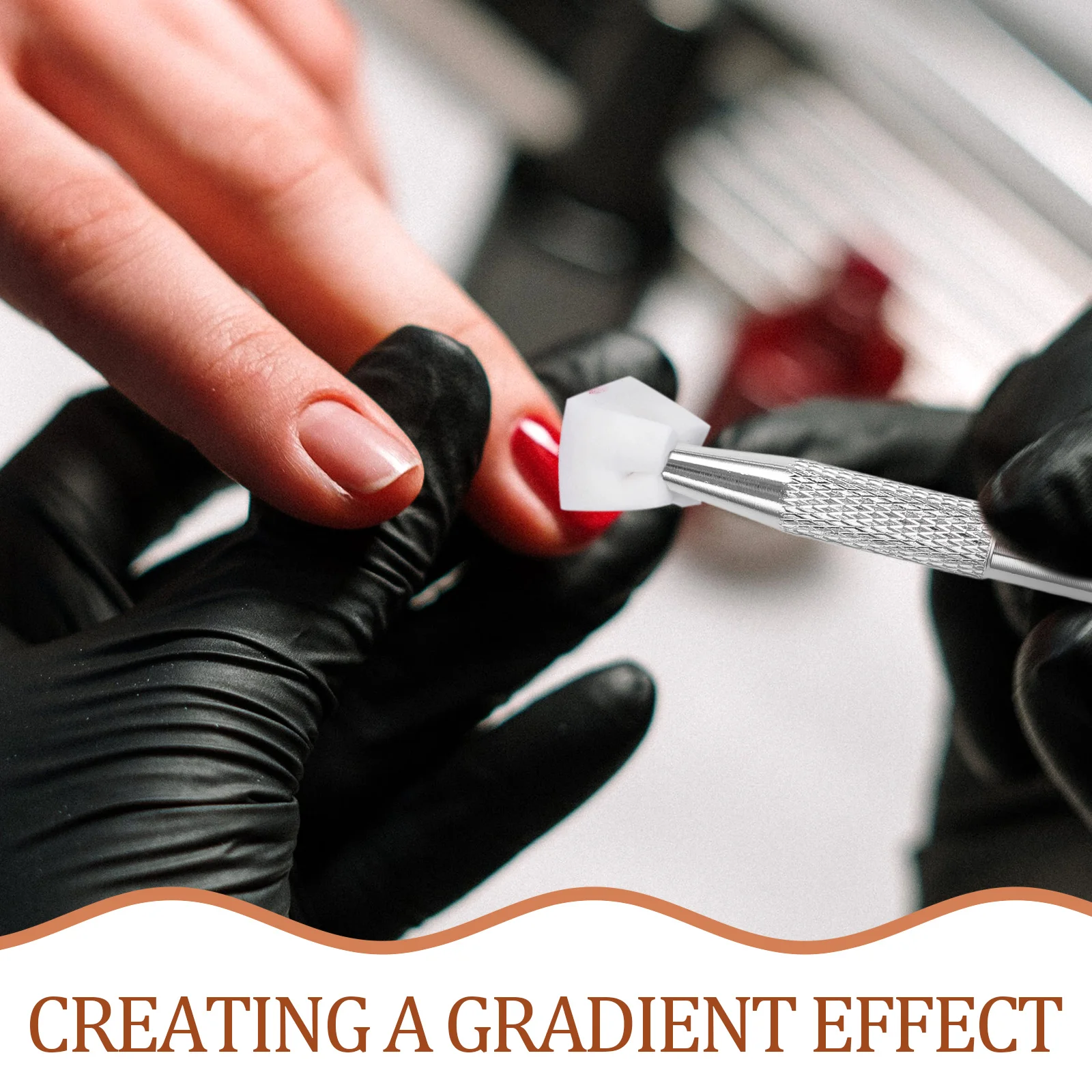 

1 Set Manicure Sponge Kit For Art Gradient Design With Metal Grabber Tool Soft Small Sponges Kit Nail Sponge Grabber Nail Soft