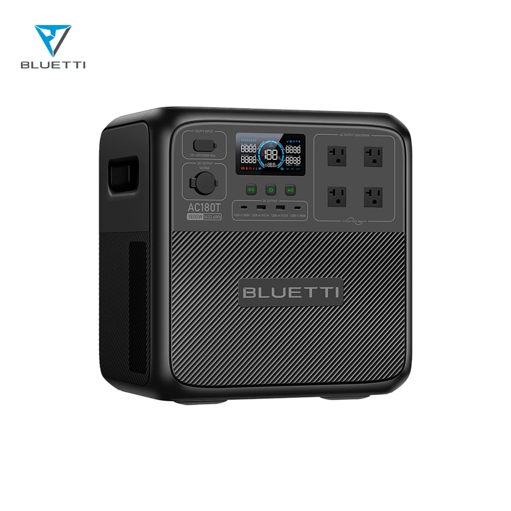 

Bluetti AC180T 1443Wh Solar Battery Station Multifunctional Power Supply Generator for Outdoor Travel Pure Sine Wave Inverter