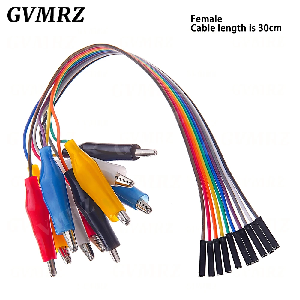 20MM 30MM 10Pin Double-end Alligator Clips jump Wire Male Female Crocodile Clip Test Lead Jumper Wire Line Cable DIY Connection image 4