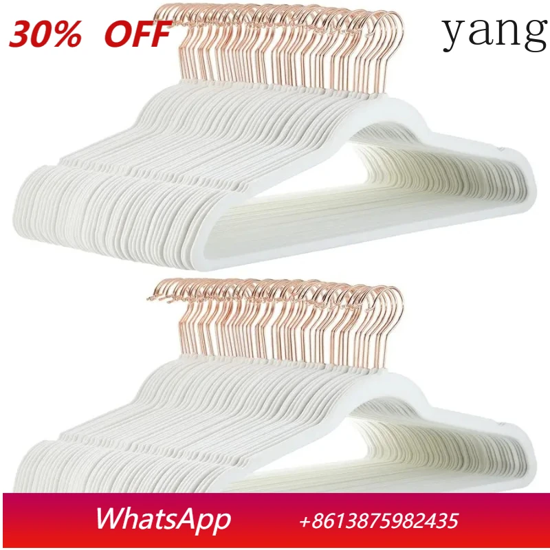 

Slim, Velvet, NonSlip Suit Clothes Hangers, Ivory Rose Gold Pack of 100