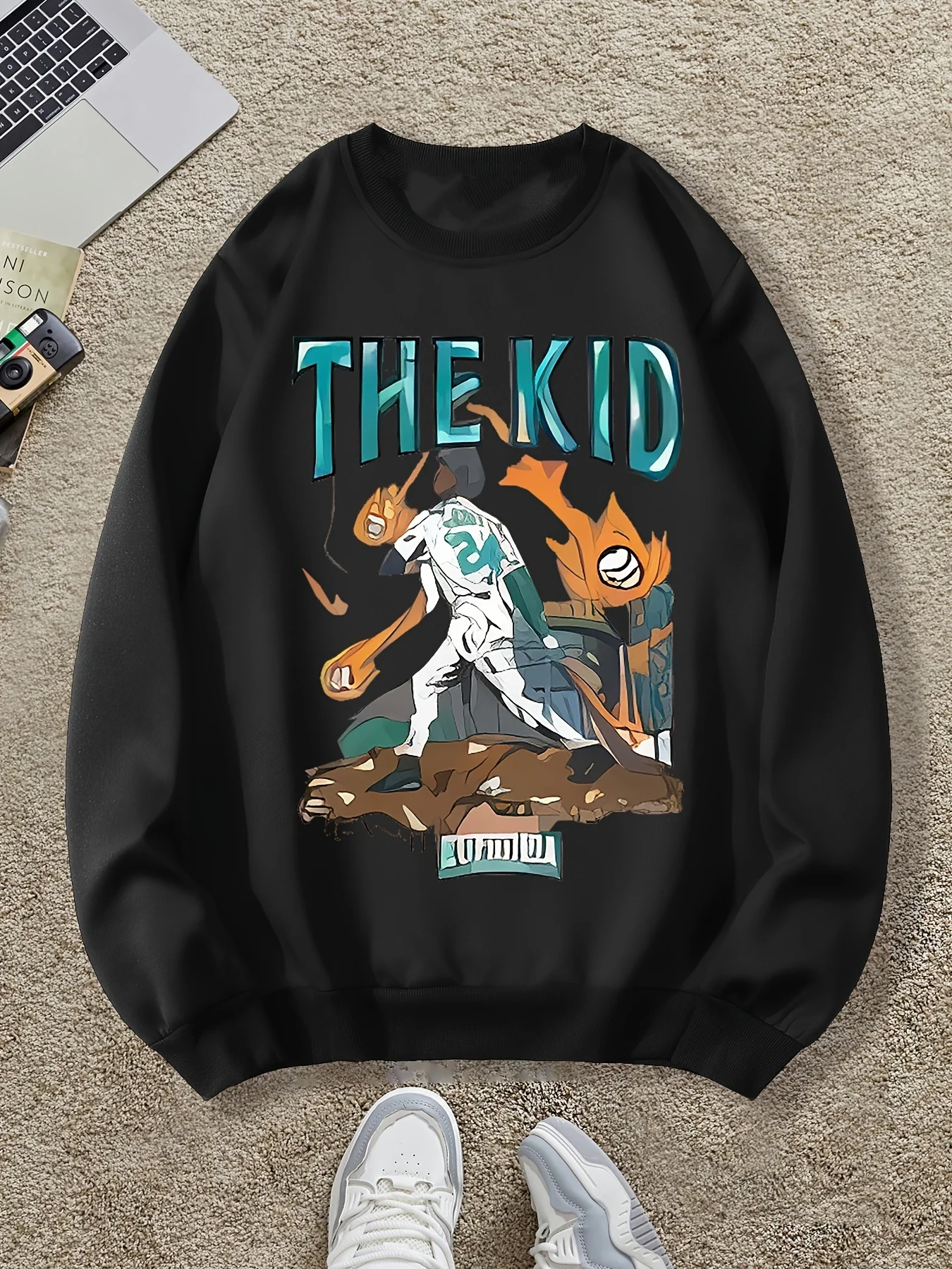 

Забавный бейсбольный узор с принтом, осенне-зимняя мужская и женская спортивная одежда с длинными рукавами, повседневная свободная уличная уличная толстовка