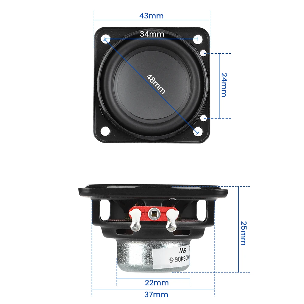 AIYIMA 2Pcs Full Range Speaker Audio 4 Ohm 5W Hifi Music Sound Louspeaker Home Theater Amplifier Mini Speakers Horn