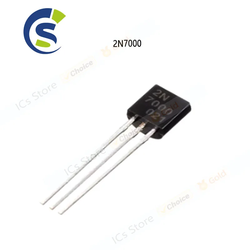 

100pcs NEW GOOD QUALITY MOSFET N-CH 60V 200MA TO-92 2N7000