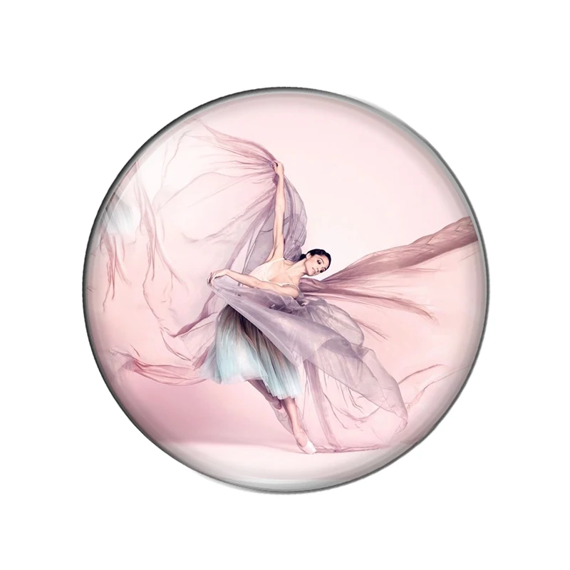 Fashion Dancing lady Long dress Art Patterns 12mm/18mm/20mm/25mm Round photo Glass Cabochon demo flat back Making findings
