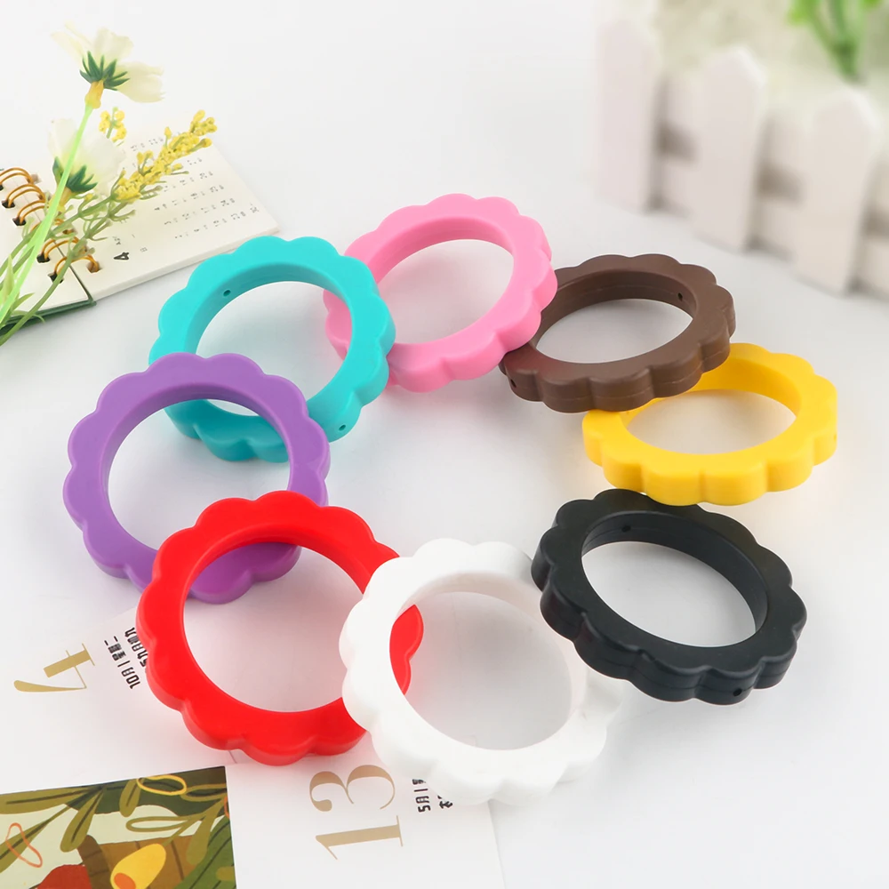 3Pcs/lot Circle Flower Shape Silicone Ring Heart Ring Food Grade For Popular Jewelry Pendant Making