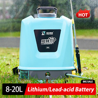 20L/10L/8L Electric Sprayer Back Irrigation Rechargeable Agricultural Gardening Tool High Pressure Atomizing Battery Sprayer