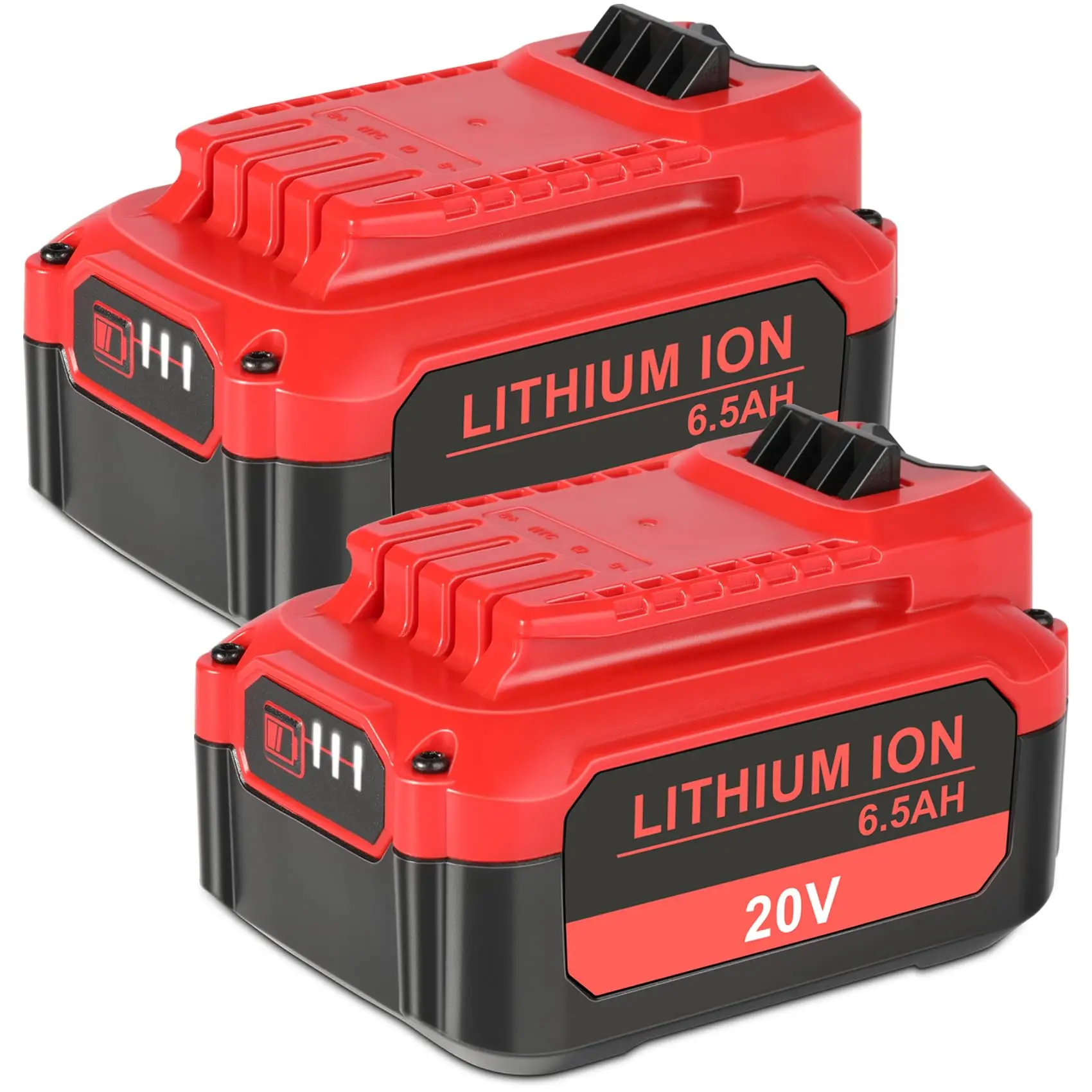 2Pack 6.5Ah Craftsman 20V Battery CMCB204 CMCB205 CMCB206 CMCB202 CMCB201 20-Volt Max Cordless Tool Battery (ONLY for V20 Series