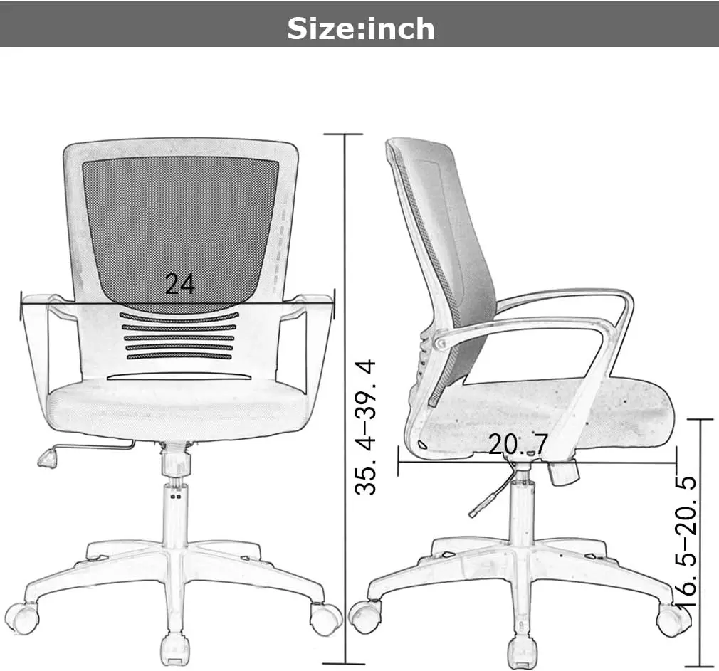 

Bestoffice Office Chair, Black