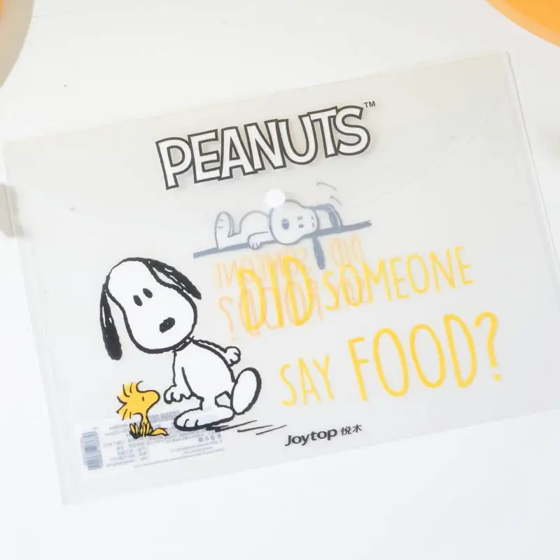 Snoopy Snap Bag A4 Anime Student Study cancelleria Bag Storage Bag Snoopy Girl Cute File Holder Office Storage Bag regalo all\'ingrosso