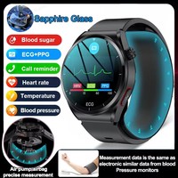 2024 New Air Pump Airbag Accurate Measure Blood Sugar Smart Watch Men Blood Pressure Fitness Sport SmartWatch For Android Xiaomi